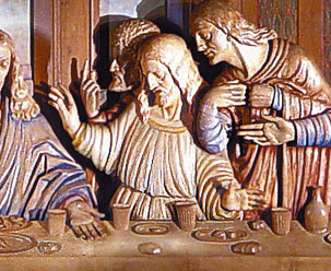 James the Greater, silent disciple close to Jesus, expressing horror at betrayal