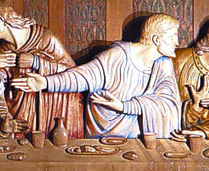 Matthew, transformed tax collector, astonished at the betrayal announcement